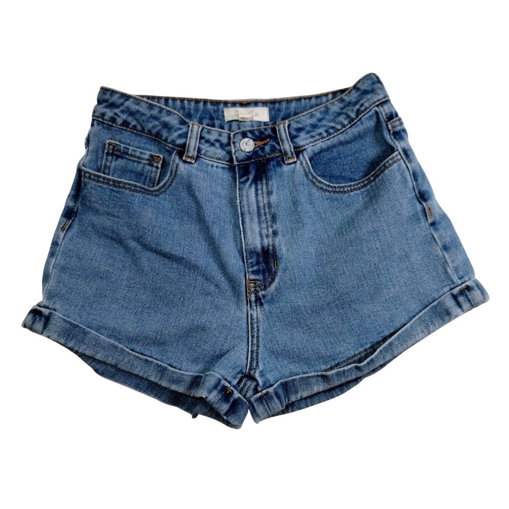 John Galt Denim Shorts High Waist Women's Size 26 Blue Jean Festival